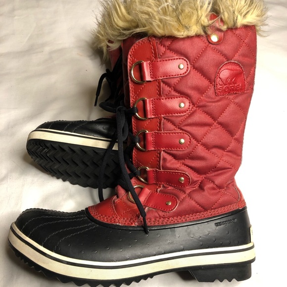 Sorel red Joan of Arc snow winter boots - Picture 4 of 8